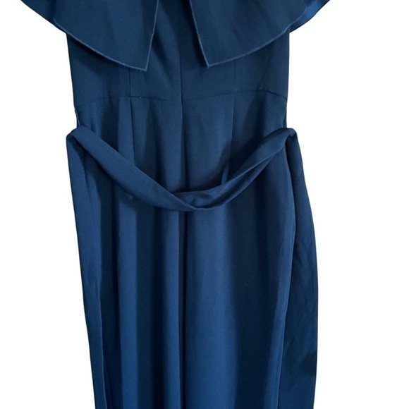 EUC Trina Turk Navy Off the Shoulder Jumpsuit size 0 - Picture 3 of 10